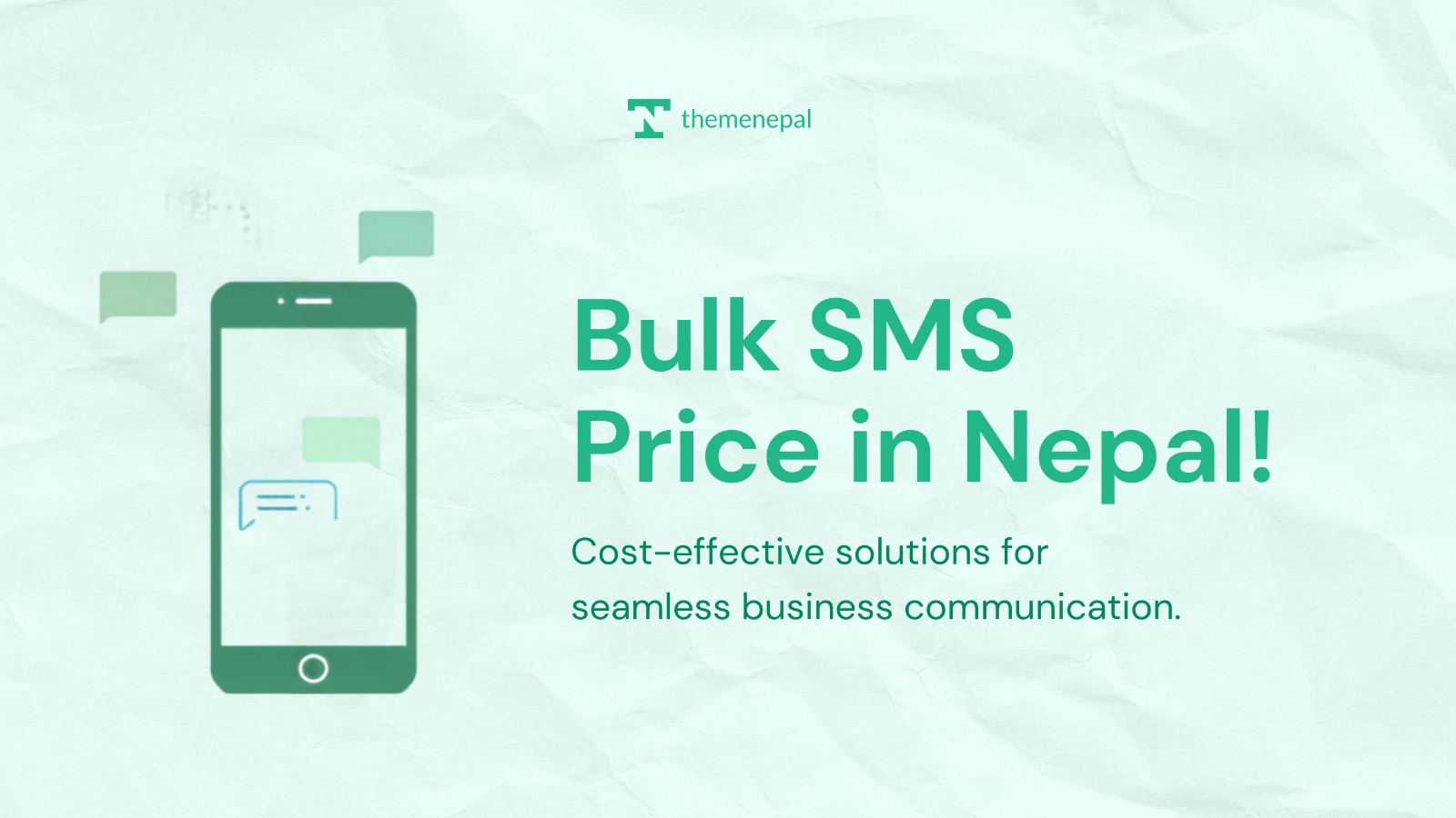 Bulk SMS Price in Nepal showing affordable SMS packages and business messaging solutions for companies in Nepal