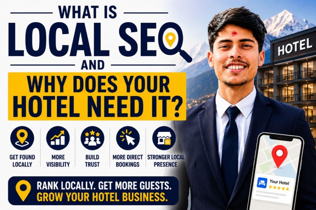 Local SEO for hotels helping them appear in Google Maps and attract nearby travelers
