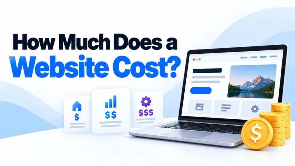 Website development cost and pricing illustration